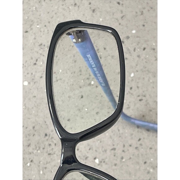 Envy EE Eyewear Black & Blue JACKIE Eyeglasses Frames ONLY 55-16-140 Full rim main image 3